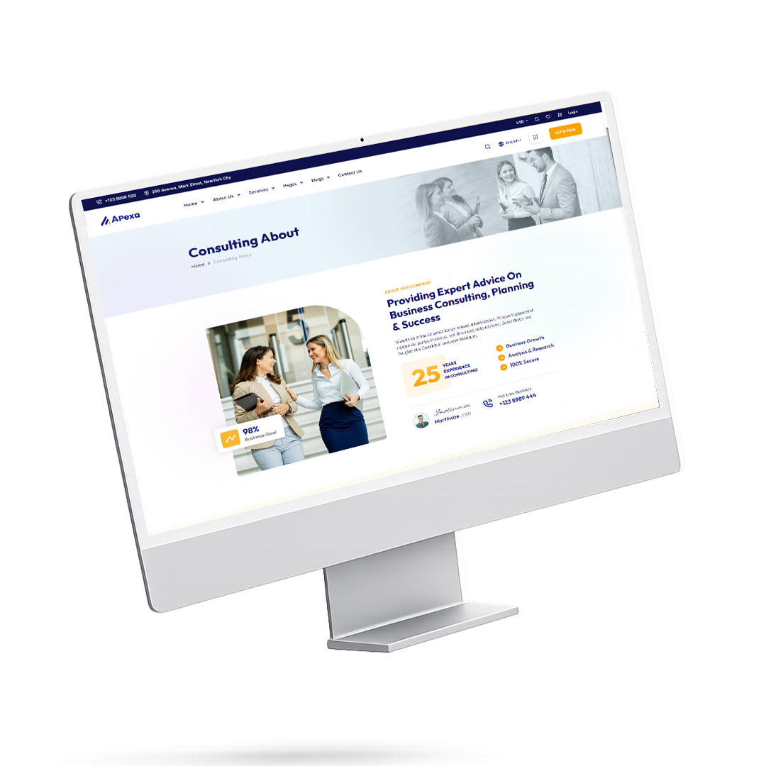 أبيكسا — موقع شركة أو وكالة أعمال احترافية