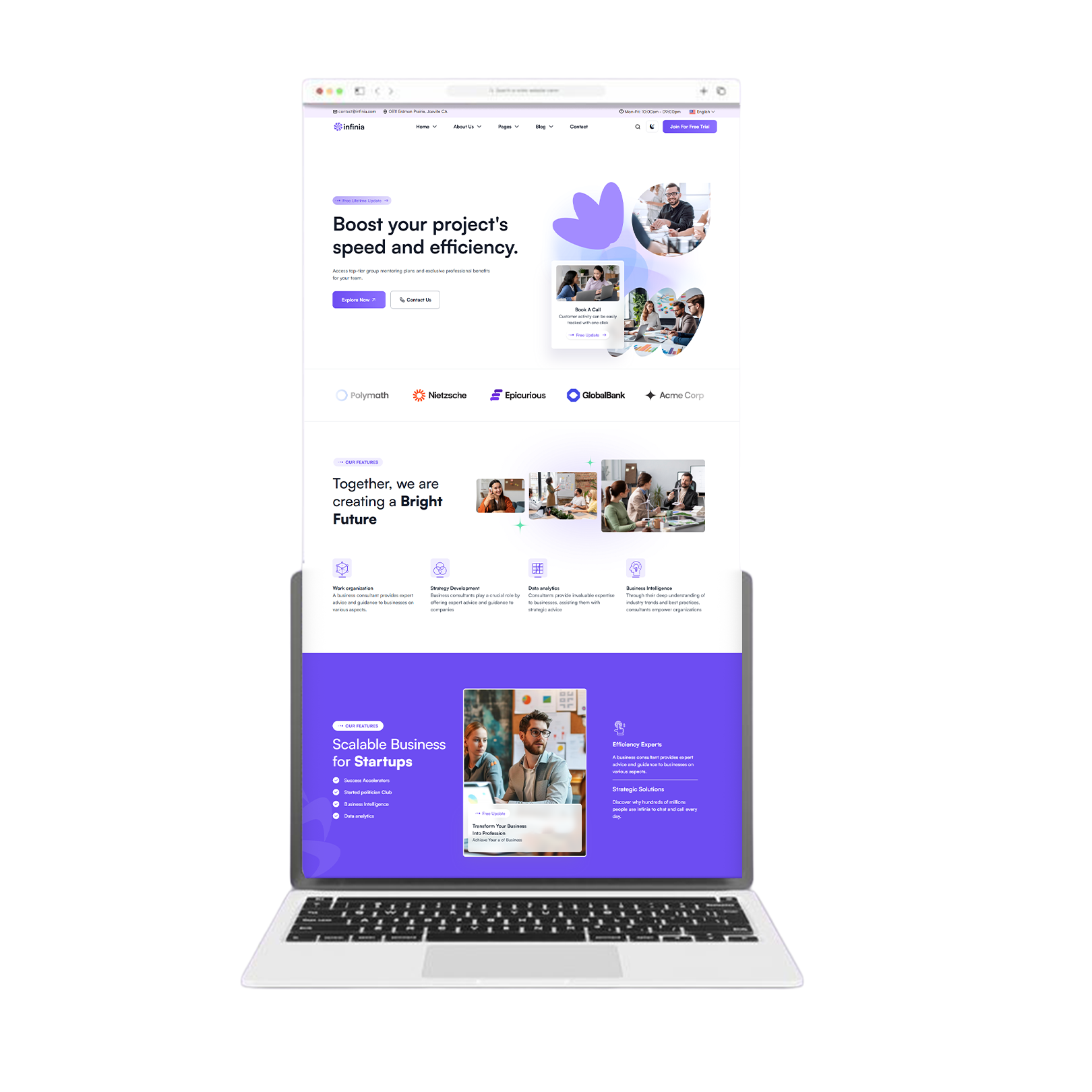 إنفينيا — موقع وكالة إبداعية واستشارات أعمال