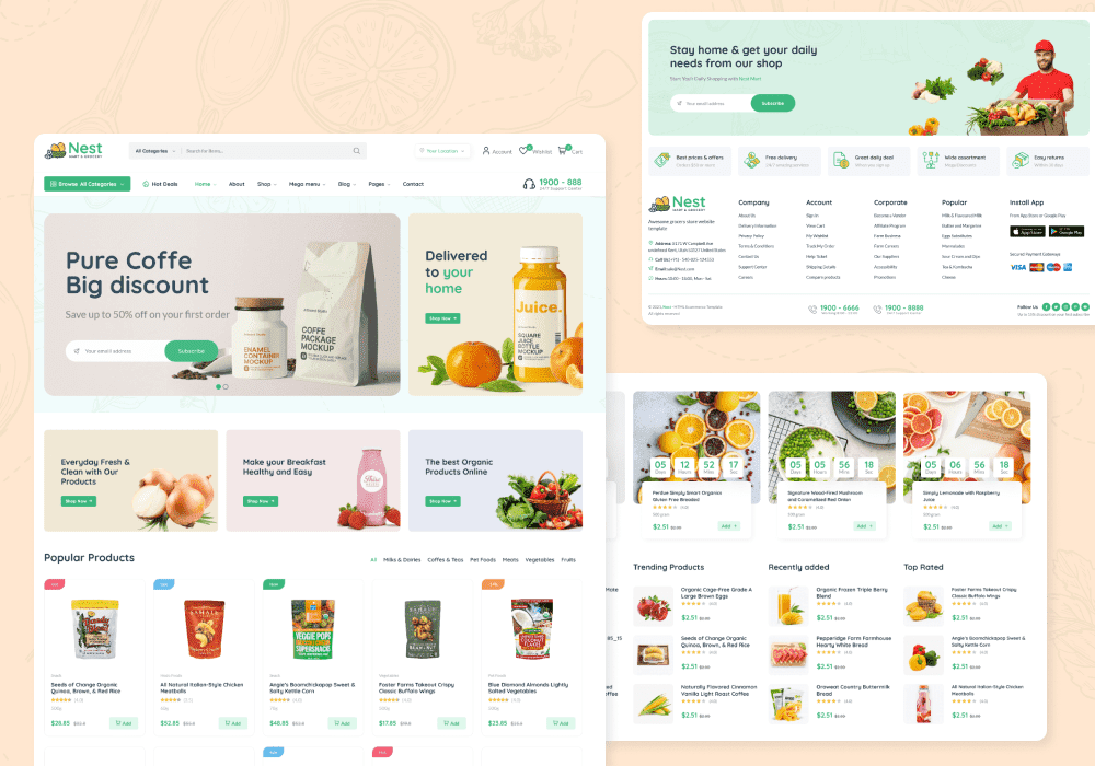 نَسَمة – قالب المتجر العضوي العصري